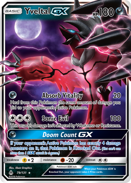 Yveltal-GX 79/131 Rare Holo GX | Forbidden Light | Pokemon Card