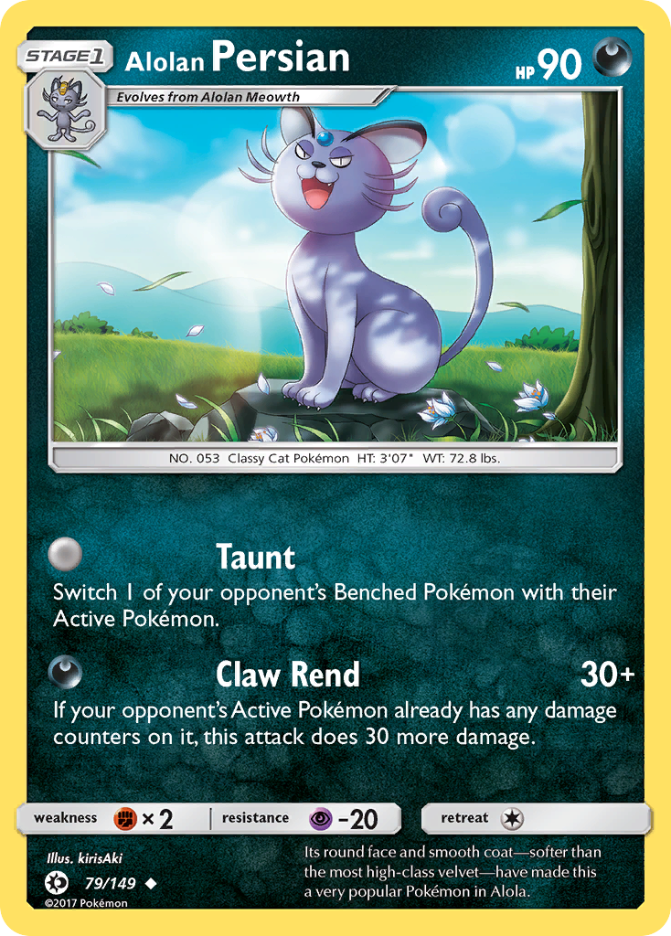 Alolan Persian 79/149 Uncommon | Sun & Moon | Pokemon Card