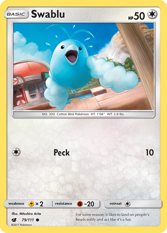 Swablu 79/111 Common | Crimson Invasion | Pokémon Card