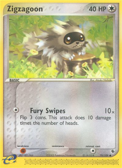 Zigzagoon 79/109 Common | Ruby & Sapphire | Pokemon Card