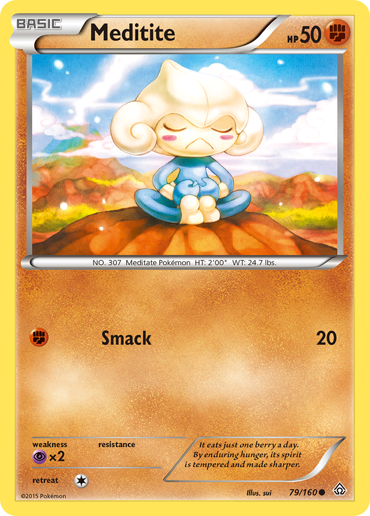 Meditite 79/160 Common | Primal Clash | Pokemon Card