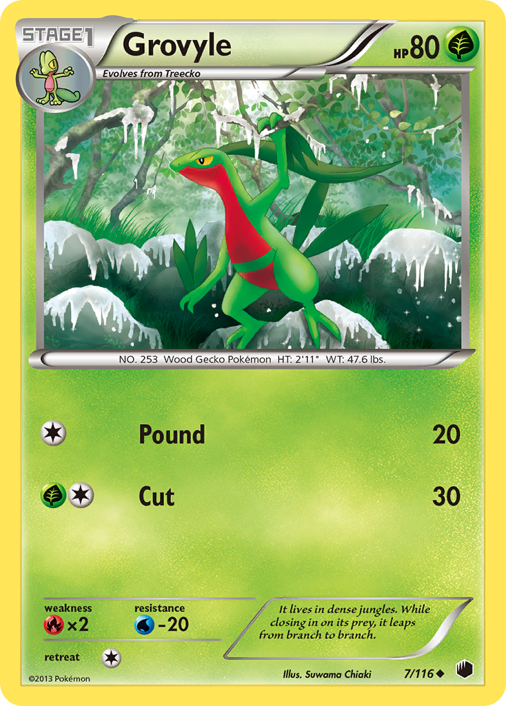 Grovyle 7/116 Uncommon | Plasma Freeze | Pokemon Card