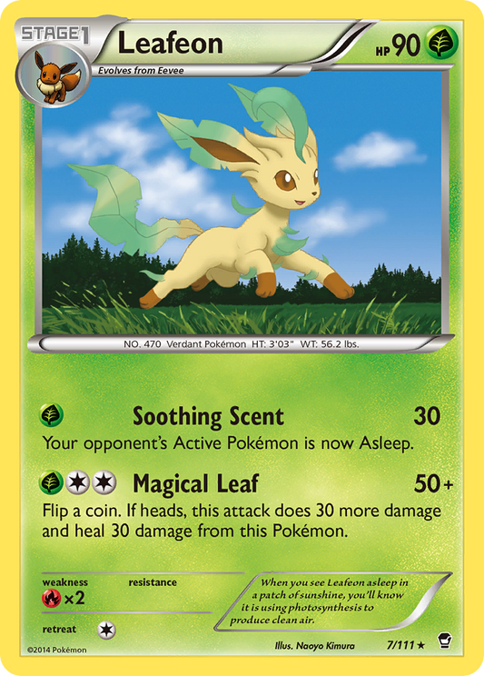 Leafeon 7/111 Rare | Furious Fists | Pokemon Card