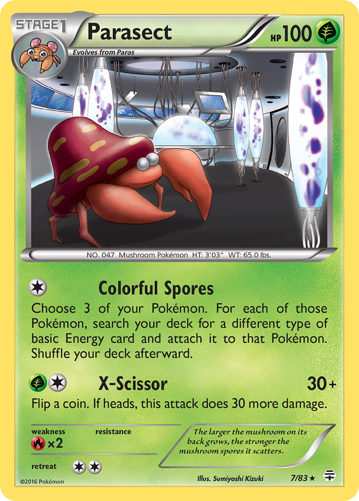 Parasect 7/83 Rare | Generations | Pokemon Card