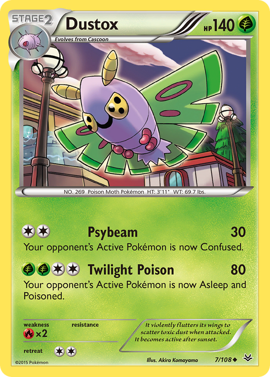 Dustox 7/108 Uncommon | Roaring Skies | Pokemon Card