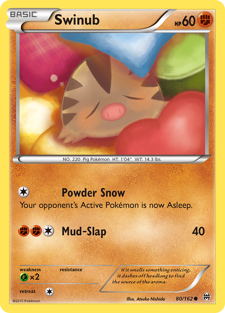 Swinub 80/162 Common | BREAKthrough | Pokemon Card