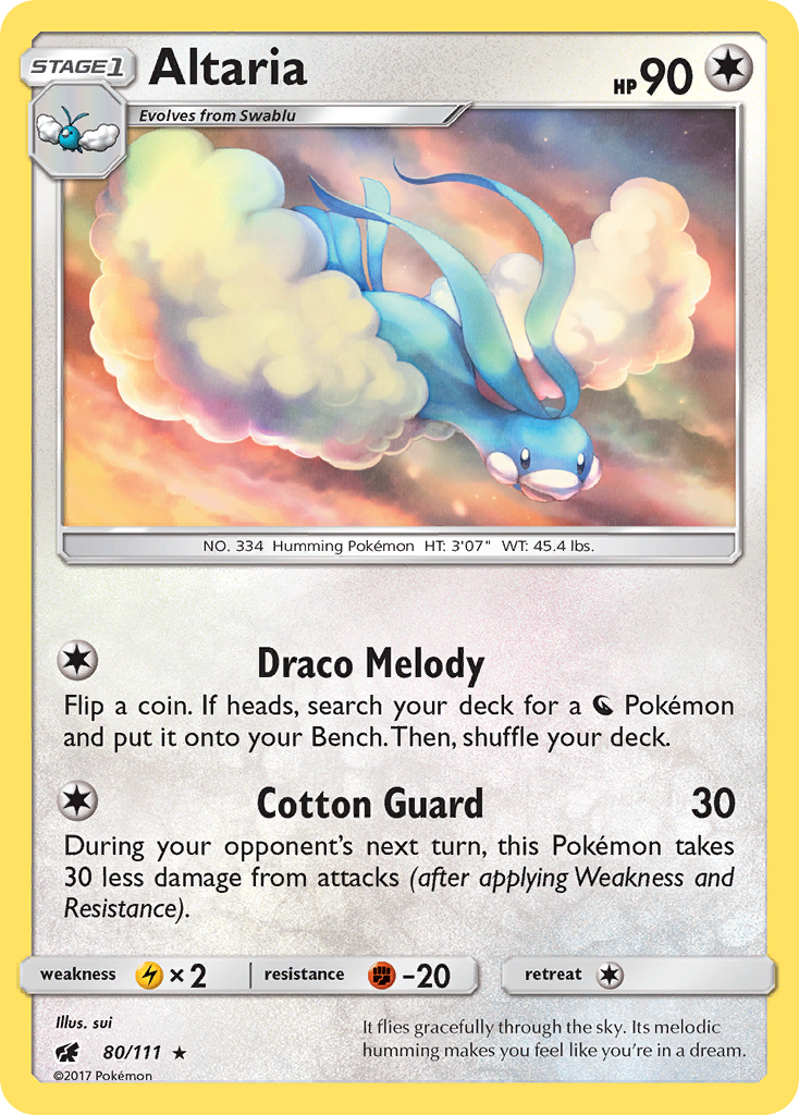 Altaria 80/111 Rare | Crimson Invasion | Pokemon Card