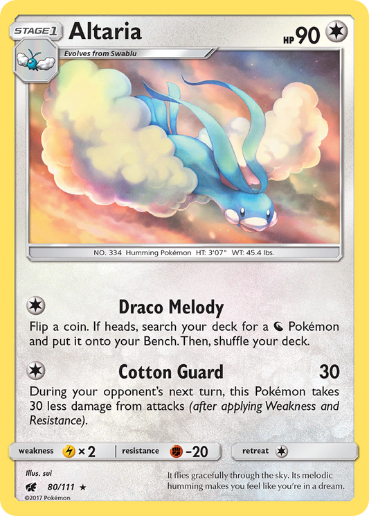 Altaria 80/111 Rare | Crimson Invasion | Pokemon Card