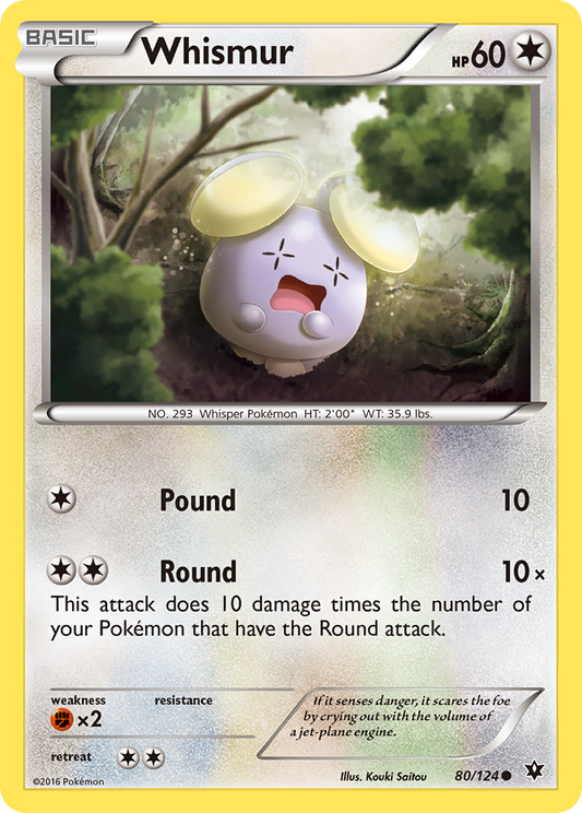 Whismur 80/124 Common | Fates Collide | Pokemon Card