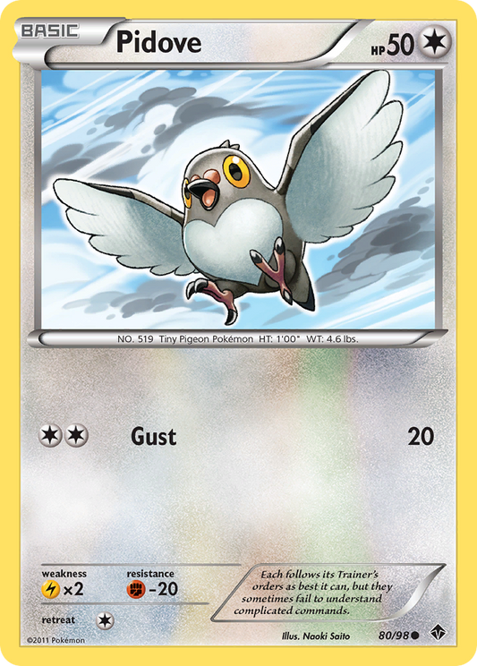 Pidove 80/98 Common | Emerging Powers | Pokemon Card