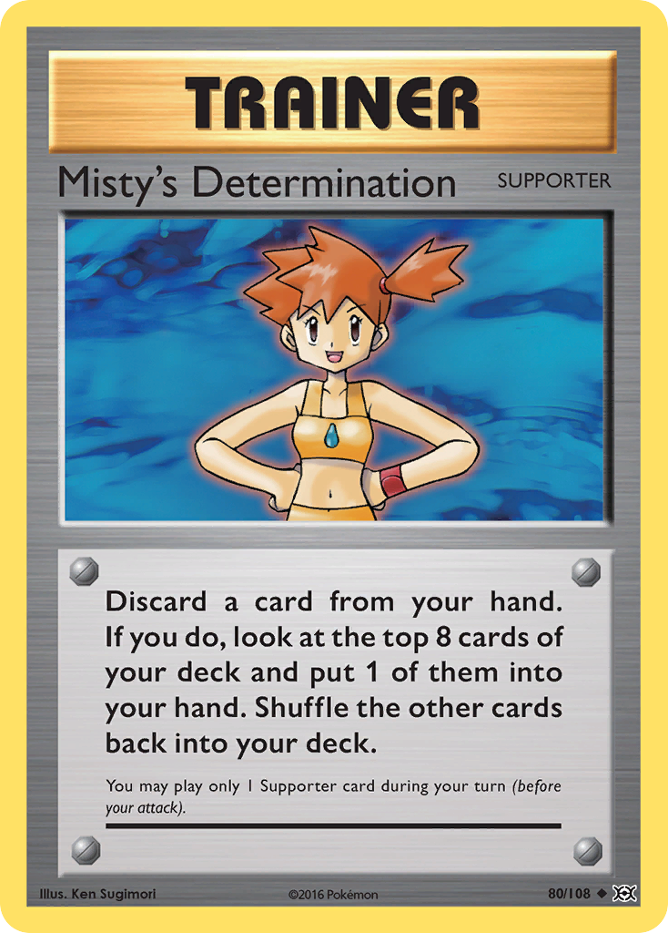 Misty's Determination 80/108 Uncommon | Evolutions | Pokemon Card