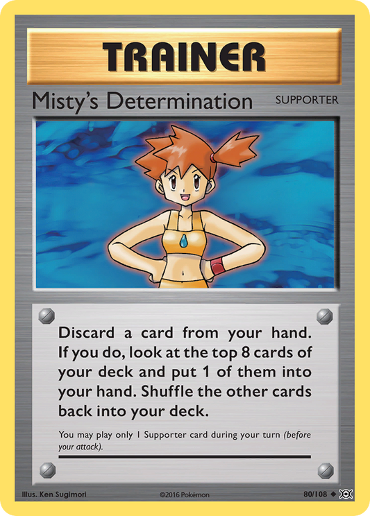 Misty's Determination 80/108 Uncommon | Evolutions | Pokemon Card