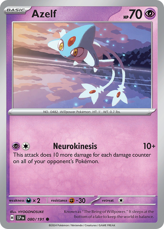 Azelf 80/191 Common | Surging Sparks | Pokemon Card