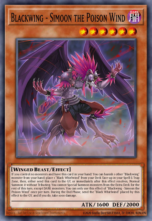 Blackwing  Simoon the Poison Wind - RA01-EN012 Super Rare | Yu-Gi-Oh! Card