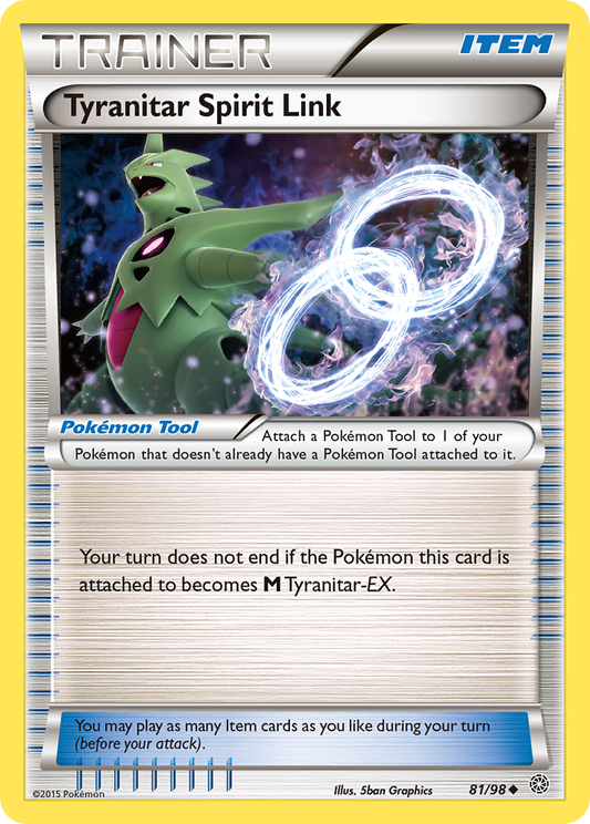 Tyranitar Spirit Link 81/98 Uncommon | Ancient Origins | Pokemon Card