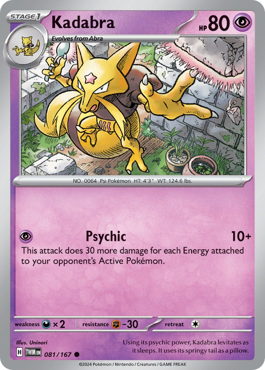 Kadabra 81/167 Common | Twilight Masquerade | Pokemon Card