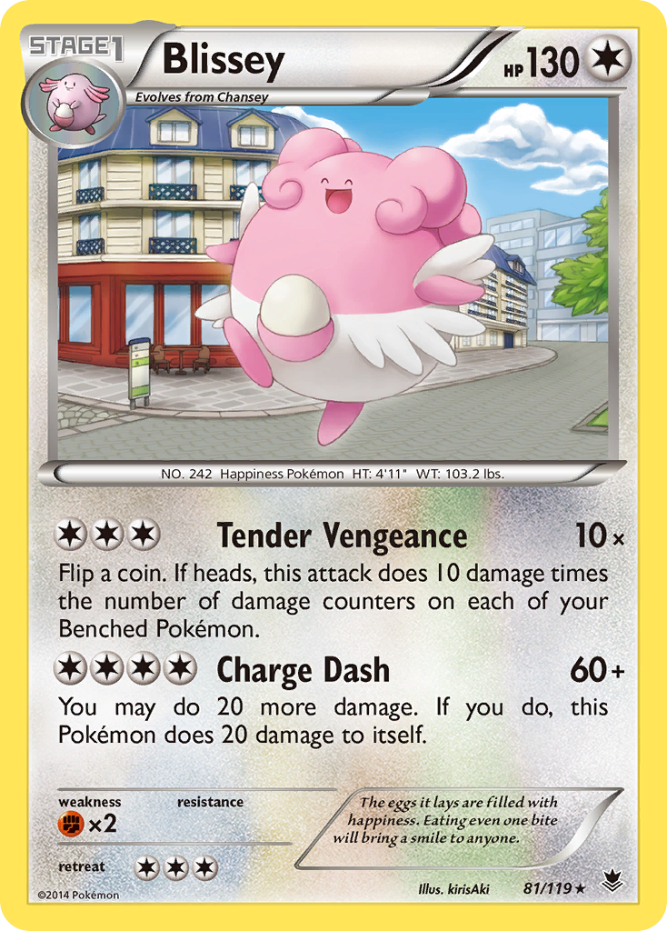 Blissey 81/124 Rare | Phantom Forces | Pokémon Card