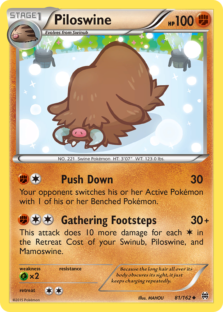 Piloswine 81/162 Uncommon | BREAKthrough | Pokemon Card