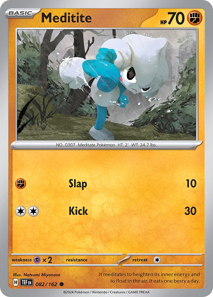 Meditite 82/162 Common | Temporal Forces | Pokemon Card