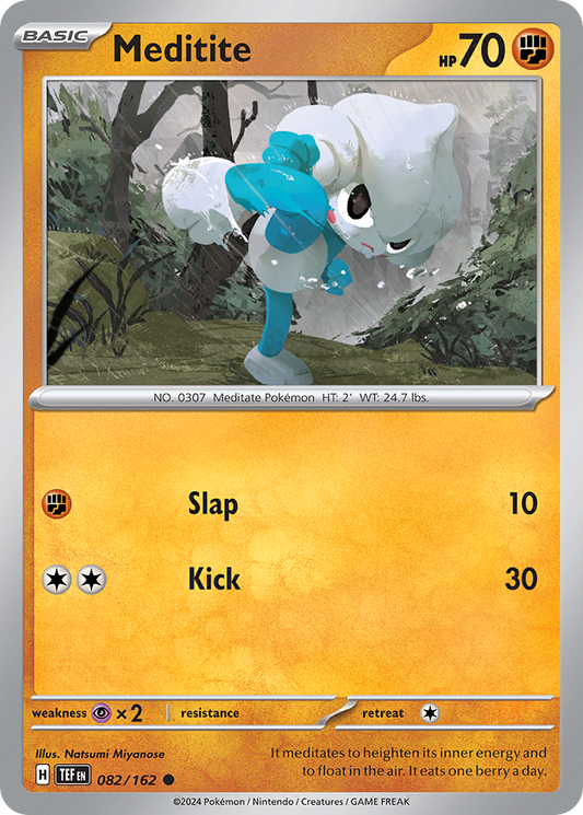 Meditite 82/162 Common | Temporal Forces | Pokemon Card