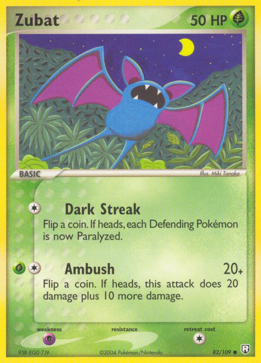 Zubat 82/109 Common | Team Rocket Returns | Pokemon Card