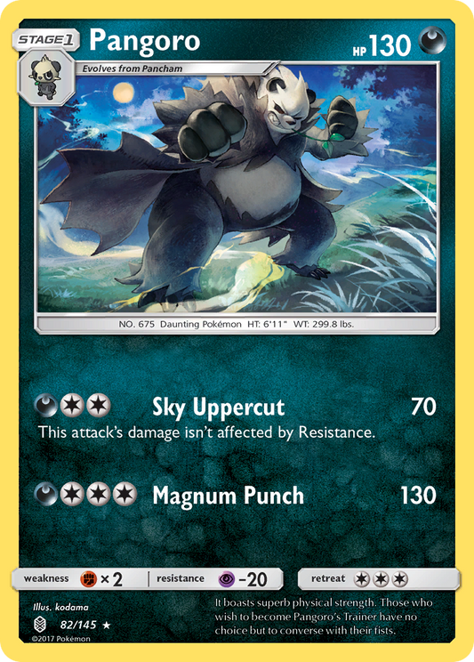 Pangoro 82/145 Rare | Guardians Rising | Pokemon Card