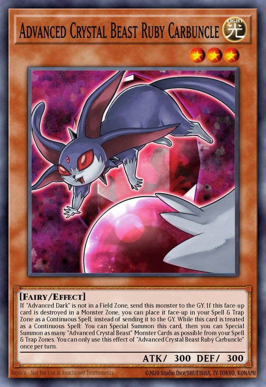 Advanced Crystal Beast Ruby Carbuncle - BLCR-EN010 Secret Rare | Yu-Gi-Oh! Card