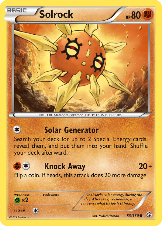 Solrock 83/160 Common | Primal Clash | Pokemon Card