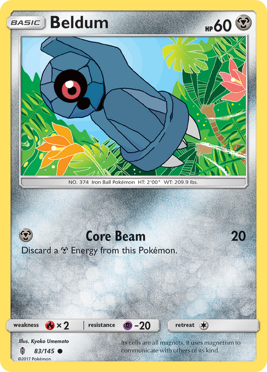 Beldum 83/145 Common | Guardians Rising | Pokemon Card