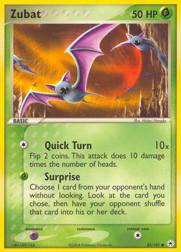 Zubat 83/101 Common | Hidden Legends | Pokemon Card