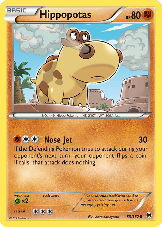 Hippopotas 83/162 Common | BREAKthrough | Pokemon Card