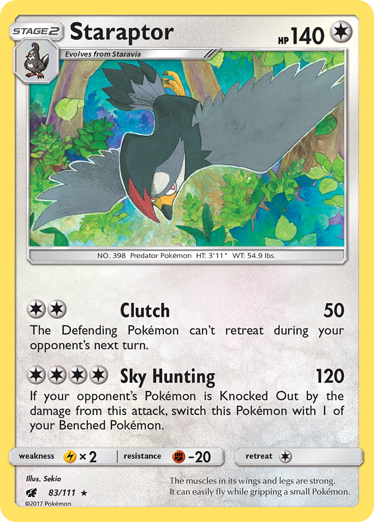 Staraptor 83/111 Rare | Crimson Invasion | Pokemon Card