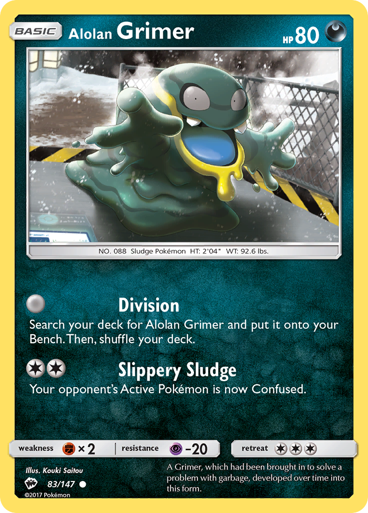 Alolan Grimer 83/145 Common | Burning Shadows | Pokémon Card