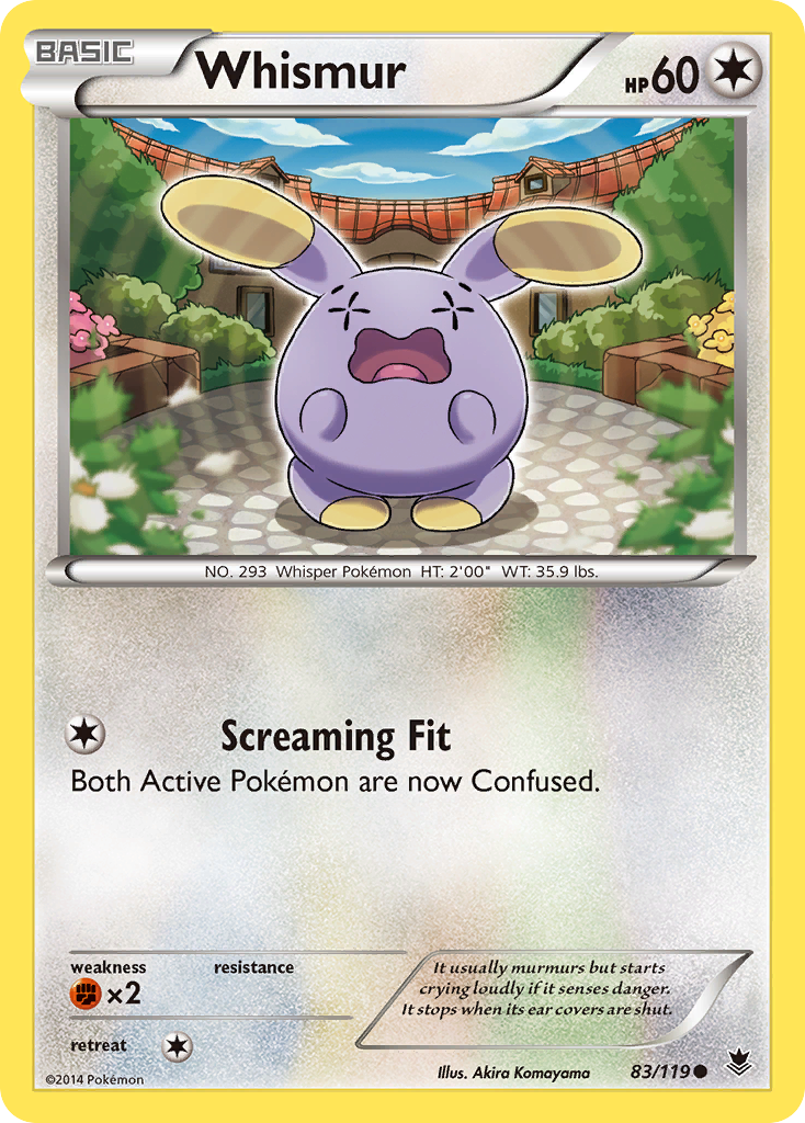 Whismur 83/119 Common | Phantom Forces | Pokemon Card