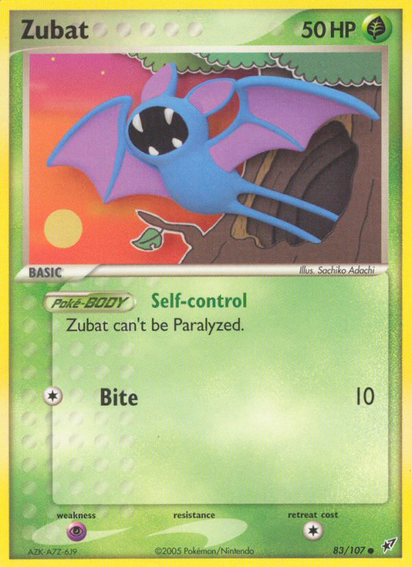 Zubat 83/107 Common | Deoxys | Pokemon Card