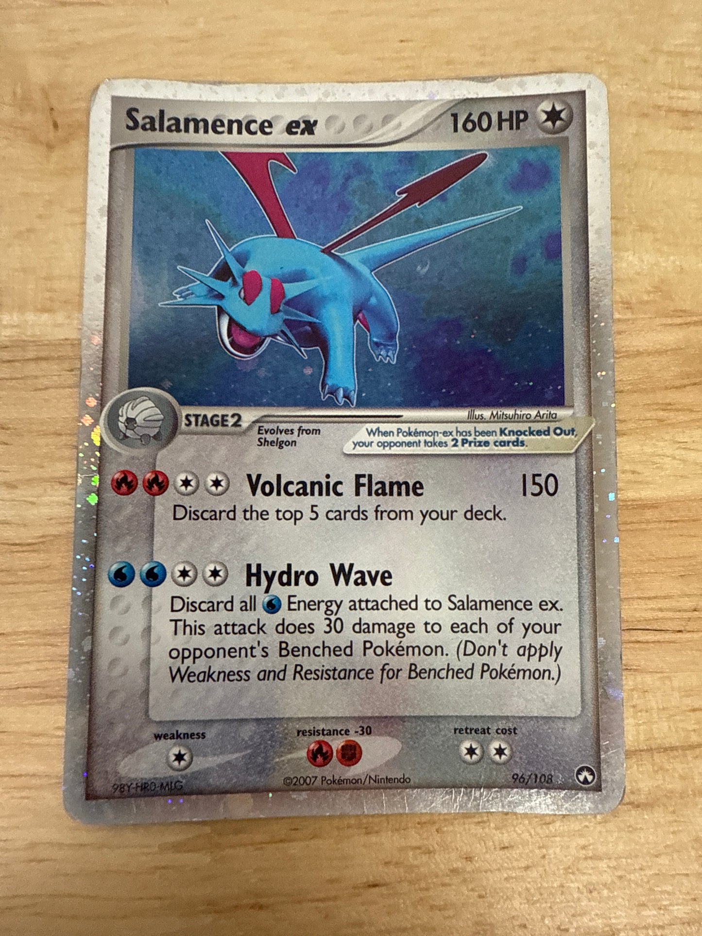 Salamence ex 96/108 Rare Holo EX | Power Keepers | Pokemon Card