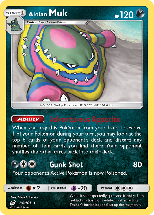 Alolan Muk 84/181 Rare | Team Up | Pokemon Card