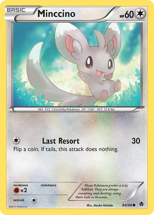 Minccino 84/98 Common | Emerging Powers | Pokemon Card