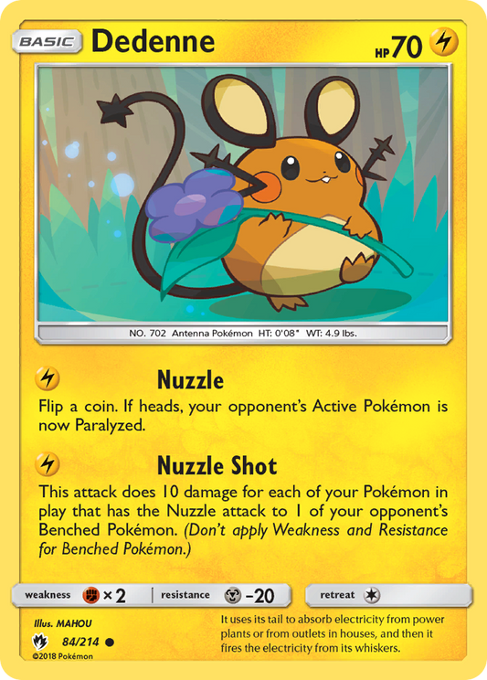 Dedenne 84/214 Common | Lost Thunder | Pokemon Card