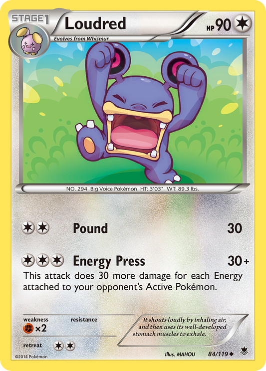 Loudred 84/124 Uncommon | Phantom Forces | Pokémon Card