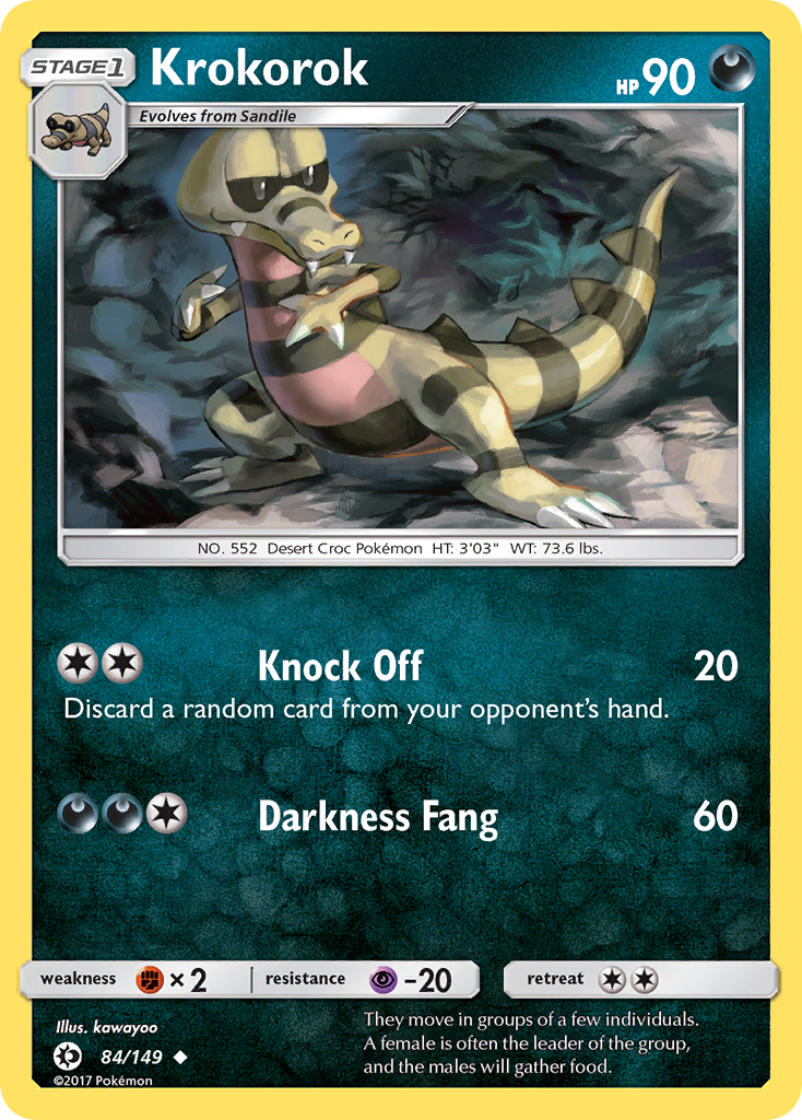 Krokorok 84/149 Uncommon | Sun & Moon | Pokemon Card