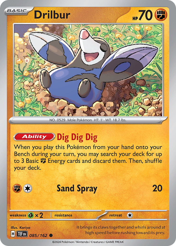 Drilbur 85/162 Common | Temporal Forces | Pokemon Card