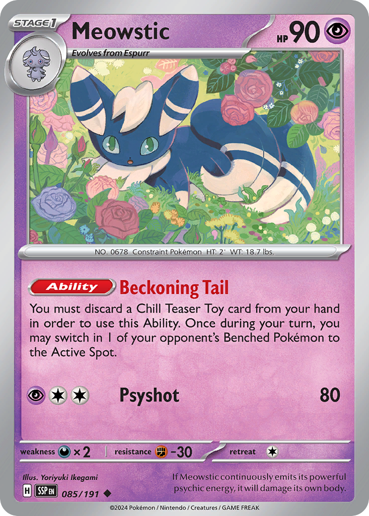 Meowstic 85/191 Uncommon | Surging Sparks | Pokemon Card