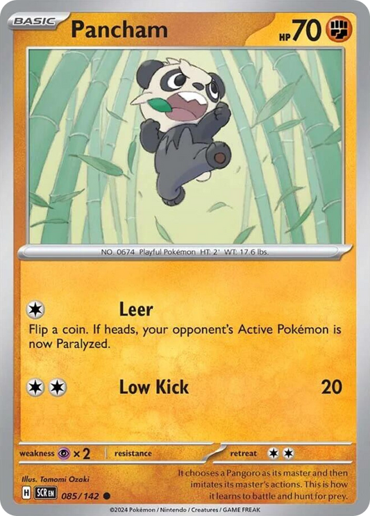 Pancham 85/142 Common | Stellar Crown | Pokemon Card