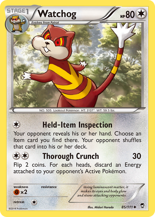 Watchog 85/111 Uncommon | Furious Fists | Pokemon Card