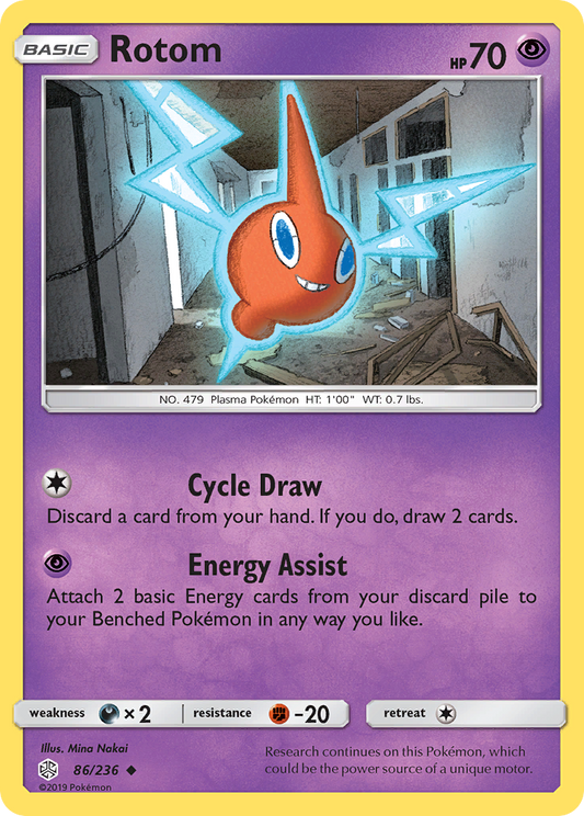 Rotom 86/236 Uncommon | Cosmic Eclipse | Pokemon Card