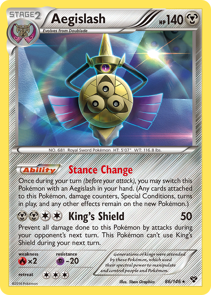 Aegislash 86/146 Rare Holo | XY | Pokemon Card