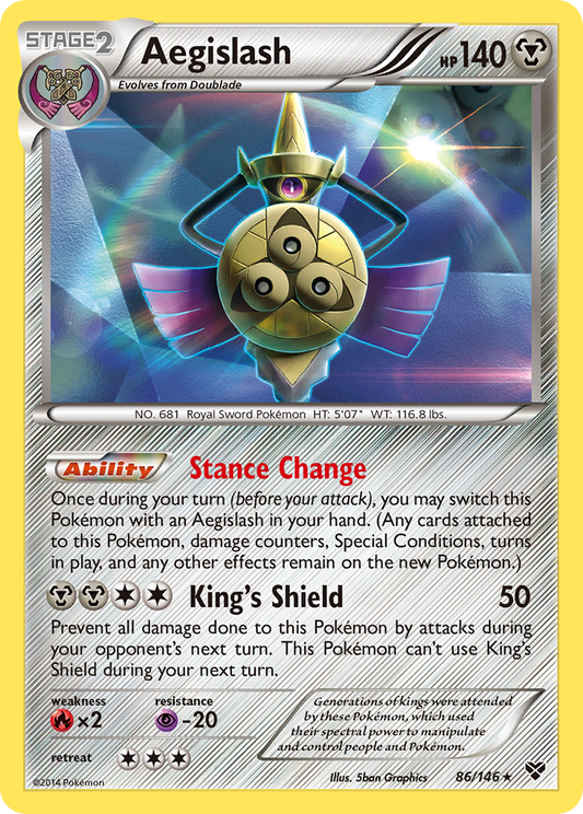 Aegislash 86/146 Rare Holo | XY | Pokemon Card