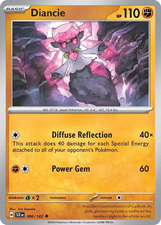 Diancie 86/142 Uncommon | Stellar Crown | Pokemon Card