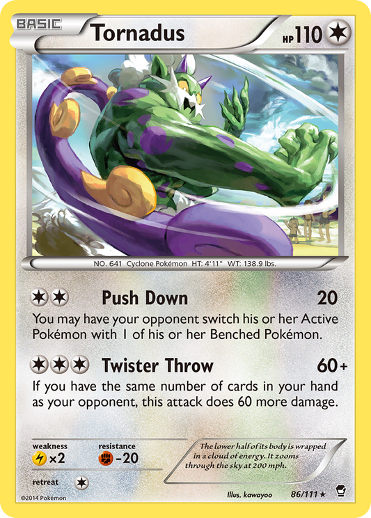 Tornadus 86/111 Rare | Furious Fists | Pokémon Card